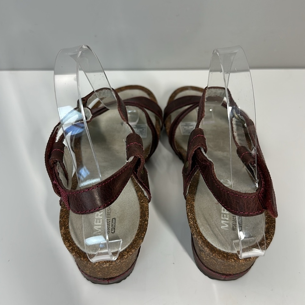 Merrell Revalli Aura Strap Wedge Sandal in Deep Purple Size 8 - Picture 7 of 16